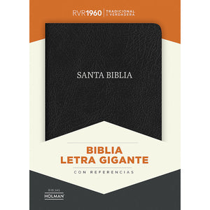 Biblia Reina Valera 1960 Letra Gigante. Piel fabricada, negro