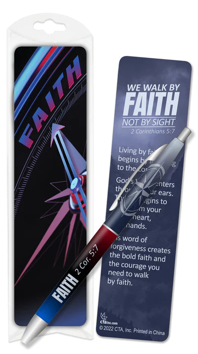 Pen & Bookmark Set - Living by Faith