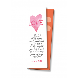 Separadores de libros Love / Juan 3:16