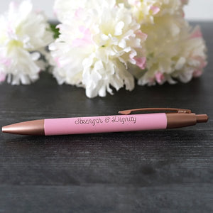 Strength & Dignity Gift Pen, Pink CHRISTIAN ART GIFTS / 2019 / GIFT