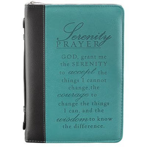 LuxLeather Serenity Prayer Bible Cover, Large CHRISTIAN ART GIFTS