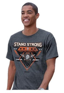 Stand Strong, Fight the Good Fight Of Faith Shirt, Charcoal Small KERUSSO JEWELY AND GIFTS
