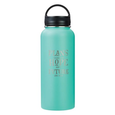 Plans To Give You Hope Stainless Steel Water Bottle, Teal CHRISTIAN ART GIFTS / 2019 / GIFT
