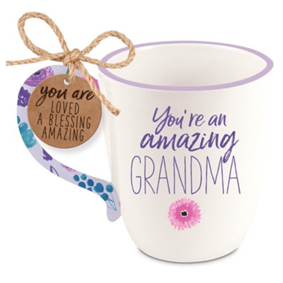 Amazing Grandma, Philippians 1:7, Ceramic Mug, Floral LIGHTHOUSE CHRISTIAN PRODUCT