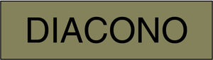 Distintivo para Diácono - letras negras con fondo dorado