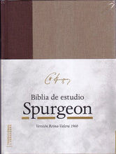 Load image into Gallery viewer, RVR 1960 Biblia de estudio Spurgeon, marrón claro, tela by B&amp;H Espanol
