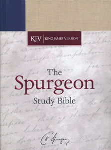 KJV Spurgeon Study Bible, navy/tan cloth over board Edited By: Alistair Begg HOLMAN BIBLE PUBLISHERS