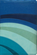 Load image into Gallery viewer, Biblia de Estudio Arco Iris RVR 1960, Piel Azul/Celeste/Turq. Ind.
