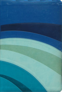 Biblia de Estudio Arco Iris RVR 1960, Piel Azul/Celeste/Turq. Ind.