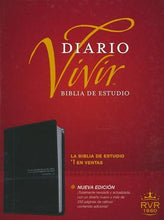 Load image into Gallery viewer, Biblia de Estudio del Diario Vivir RVR 1960, SentiPiel, Onice  TYNDALE HOUSE /  IMITATION LEATHER
