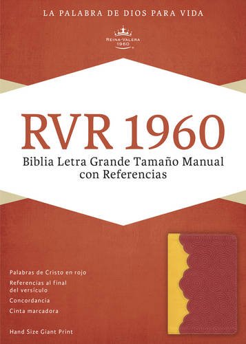 Biblia RVR60 Letra Grande Manual Referencias ambar/rojo by Holman