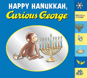 Happy Hanukkah, Curious George tabbed board book (Inglés) Libro de cartón