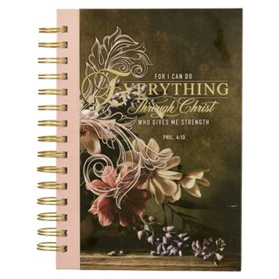 Everything Through Christ Wirebound Journal, Pink CHRISTIAN ART GIFTs