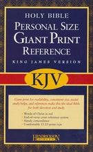 Load image into Gallery viewer, KJV Personal Reference Bible, Giant Print, Imit. Leather/Black HENDRICKSON PUBLISHERS / 2020 / IMITATION LEATHER
