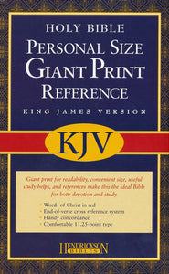 KJV Personal Reference Bible, Giant Print, Imit. Leather/Black HENDRICKSON PUBLISHERS / 2020 / IMITATION LEATHER