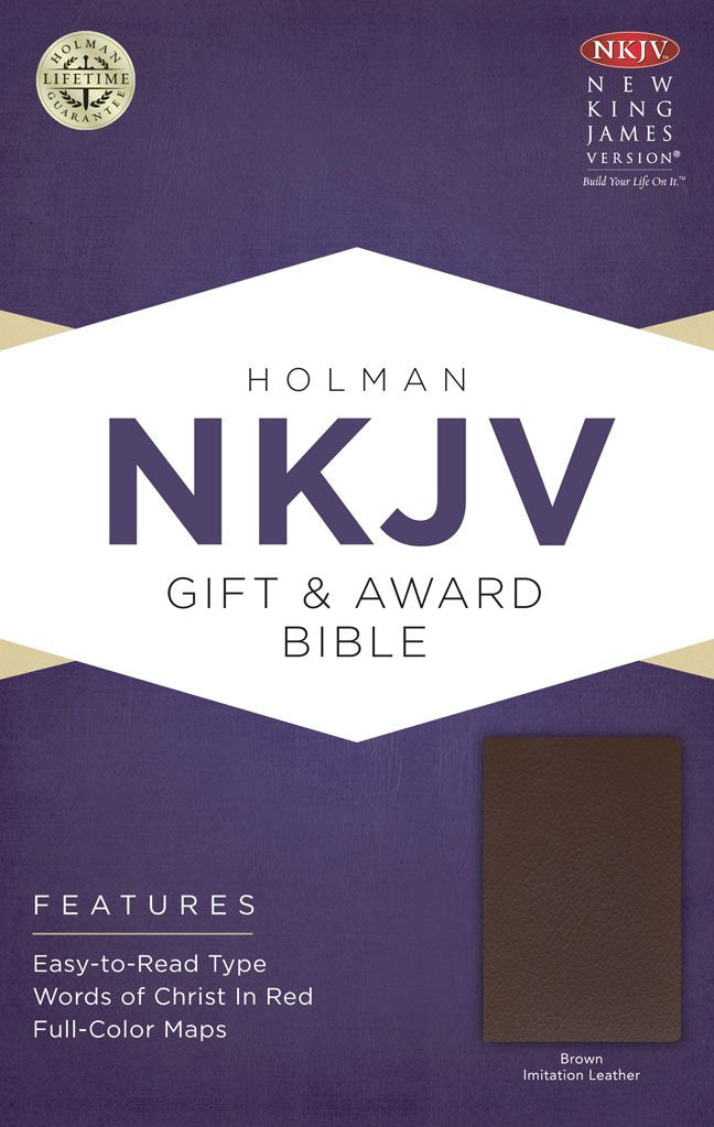 NKJV Gift and Award Bible, Brown Imitation Leather