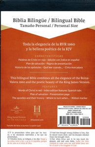 RVR 1960/KJV Biblia Bilingüe: Tamaño Personal, negro imitación piel by B&H Espanol