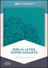 Load image into Gallery viewer, Biblia NVI Letra Super Gigante, Piel Simil Aqua (NVI Super Giant-Print Bible, Imit. Leather, Aqua) B&amp;H ESPANOL / 2018 / IMITATION LEATHER
