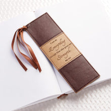 Load image into Gallery viewer, I Can Do Everything Two-tone Faux Leather Bookmark - Philippians 4:13
