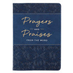 Load image into Gallery viewer, Prayers and Praises From the Word Navy Blue Faux Leather Gift Book

