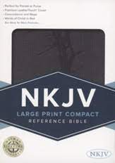 NKJV Large Print Compact Reference Bible, Purple - Slightly Imperfect B&H BOOKS / IMITATION LEATHER